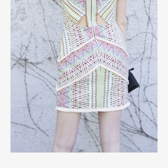 Anthro Adelyn Rae Jaylene Jacquard Fringe Dress - Picture 2 of 2